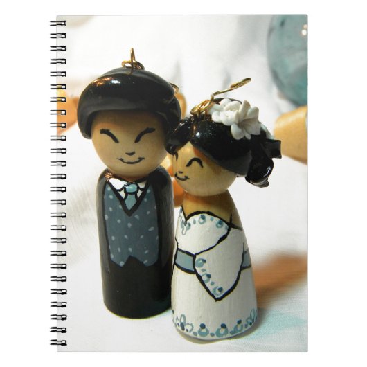 Kokeshi Hochzeit I Notizblock (Vorderseite)