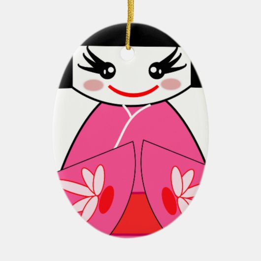 Kokeshi Japan Keramikornament (Vorne)