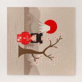 Kokeshi - Japanische Puppe Puzzle (Horizontal)