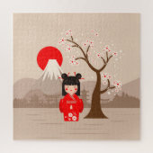 Kokeshi - Japanische Puppe Puzzle (Vertikal)