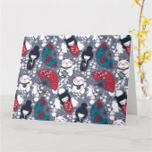 Kokeshi Karte (Gelbe Blume)