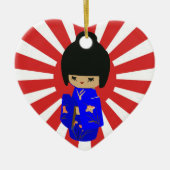 Kokeshi kawaii kundengerechte keramikornament (Vorne)