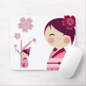 Kokeshi Kirschblüte Mousepad (Mit Mouse)