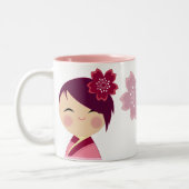Kokeshi Kirschblüte Tasse (Links)