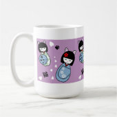 Kokeshi Kitty-Keramik-Tasse Kaffeetasse (Links)