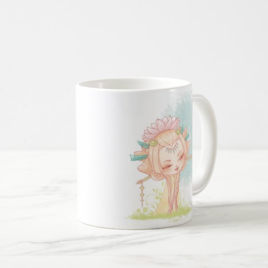 Kokeshi Lotus Kaffeetasse (VorderseiteRechts)