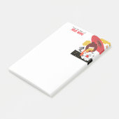 KOKESHI LOVE Chow dog furoshiki valentine Post-it Klebezettel (angewinkelt)