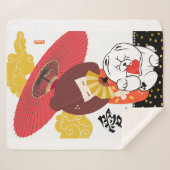 KOKESHI LOVE Chow dog heart Sherpadecke (Vorderseite (Horizontal))