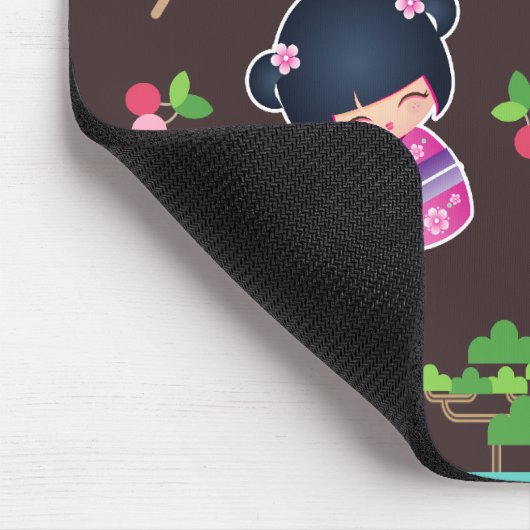 Kokeshi Muster Mousepad (Ecke)
