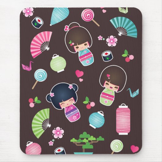 Kokeshi Muster Mousepad (Vorne)