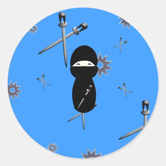 Kokeshi Ninja Sticker (Vorderseite)