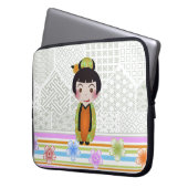 Kokeshi noshi laptopschutzhülle (Vorderseite Links)