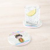 Kokeshi noshi sandstein untersetzer (Seite)