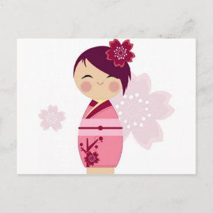 Kokeshi Postkarte