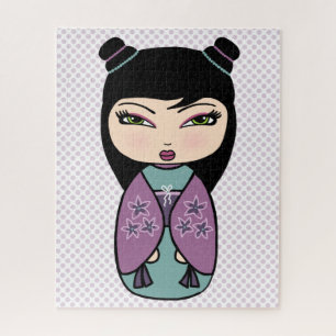 Kokeshi-Puppe Lila Rätsel Puzzle