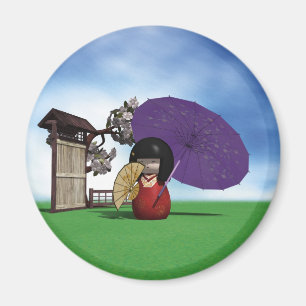 Kokeshi-Puppe Magnet