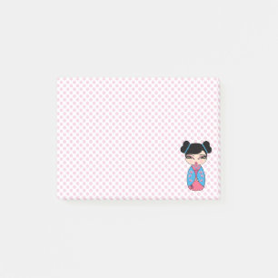 Kokeshi-Puppe Pink Post-it® Notes 4 x 3 Post-it Klebezettel