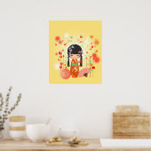 Kokeshi-Puppe Poster (Küche)