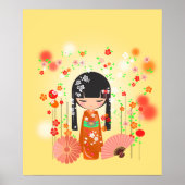 Kokeshi-Puppe Poster (Vorne)