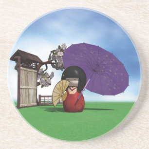 Kokeshi-Puppe Untersetzer