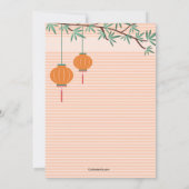 Kokeshi Puppen-Einladung Einladung (Rückseite)