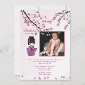 Kokeshi Puppen-Foto-Einladung Einladung (Vorderseite)