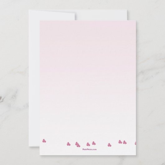 Kokeshi Puppen-Foto-Einladung Einladung (Rückseite)