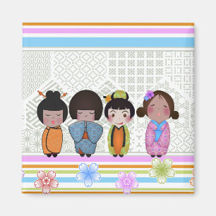 Kokeshi Puppen Magnet