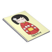 Kokeshi Puppen-Notizbuch Notizblock (Rechte Seite)