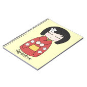 Kokeshi Puppen-Notizbuch Notizblock (Linke Seite)