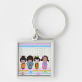 Kokeshi Puppen Schlüsselanhänger (Vorne)