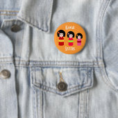 Kokeshi Puppen-Schwester-Cartoon Button (Beispiel)