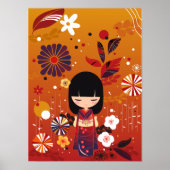 Kokeshi-Puppenwald Poster (Vorne)
