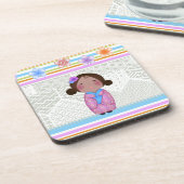 Kokeshi-Sakura Getränkeuntersetzer (Linke Seite)