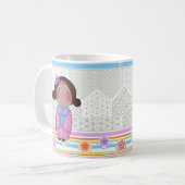 Kokeshi-Sakura Kaffeetasse (Vorderseite Links)