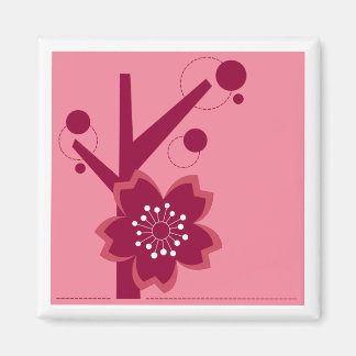 Kokeshi Sakura Kimono Design Magnet
