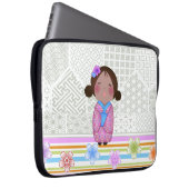 Kokeshi-Sakura Laptopschutzhülle (Vorne Rechts)