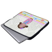 Kokeshi-Sakura Laptopschutzhülle (Vorne Knopf)