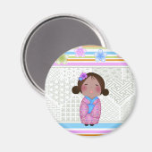 Kokeshi-Sakura Magnet (Vorderseite/Rückseite)