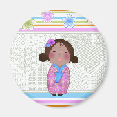 Kokeshi-Sakura Magnet (Vorne)