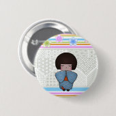 Kokeshi seigai button (Vorne & Hinten)