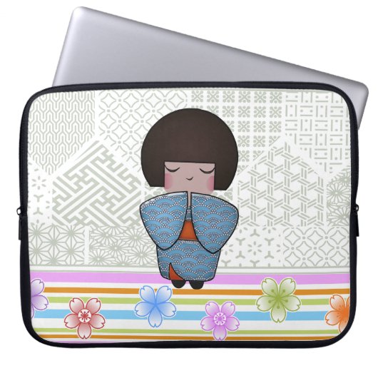 Kokeshi seigai laptopschutzhülle (Vorderseite)