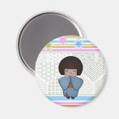 Kokeshi seigai magnet (Vorderseite/Rückseite)