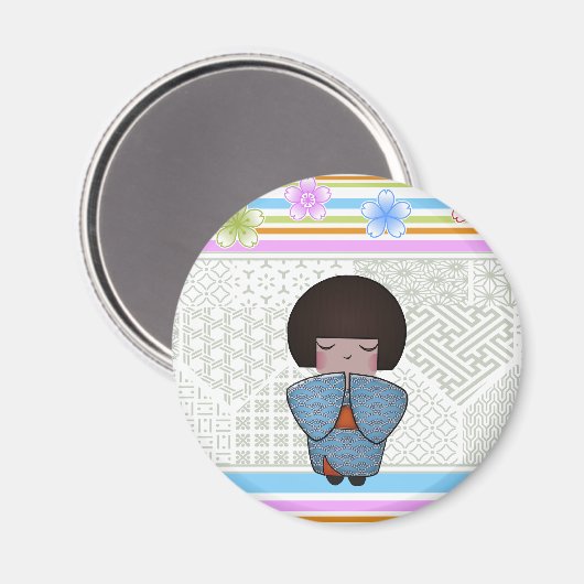 Kokeshi seigai magnet (Vorderseite/Rückseite)