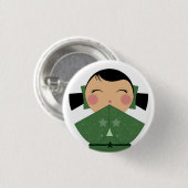 Kokeshi Stern-nahes hohes Button 02 (Vorne & Hinten)