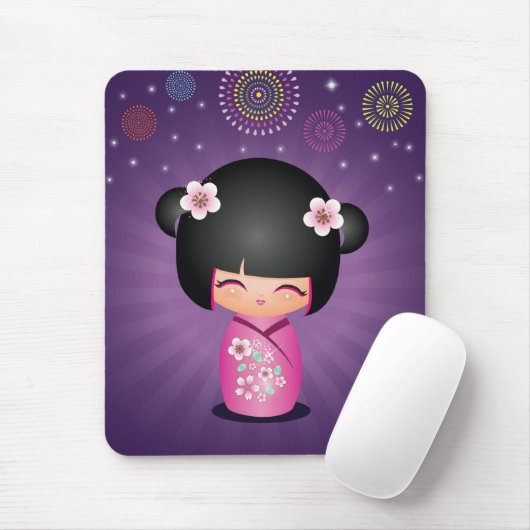Kokeshi Süssefeuerwerke Mousepad (Mit Mouse)