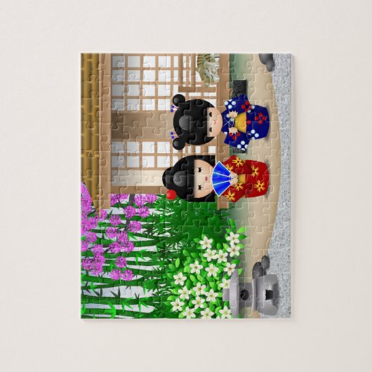 Kokeshi Teehaus Puzzle (Vertikal)