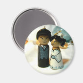 Kokeshi Wedding II Magnet (Vorderseite/Rückseite)