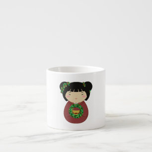 Kokeshi WeihnachtsKranz Espressotasse