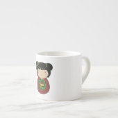 Kokeshi WeihnachtsKranz Espressotasse (Vorderseite Rechts)